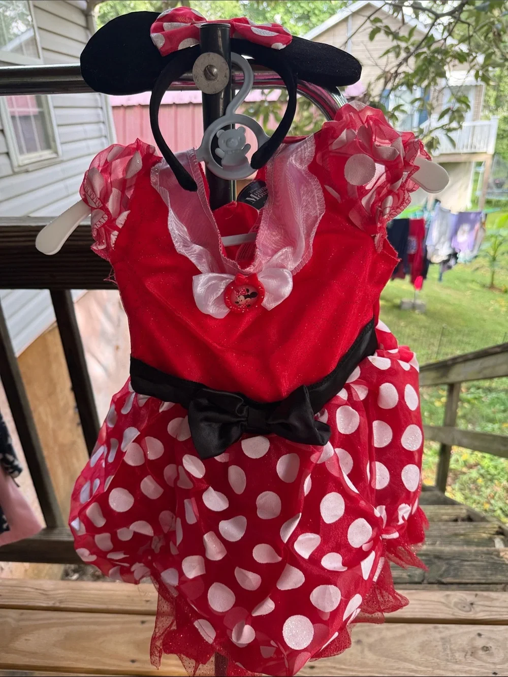 New Minnie Mouse layered Costume Girls 3T-4T Minnie Mouse ears too!